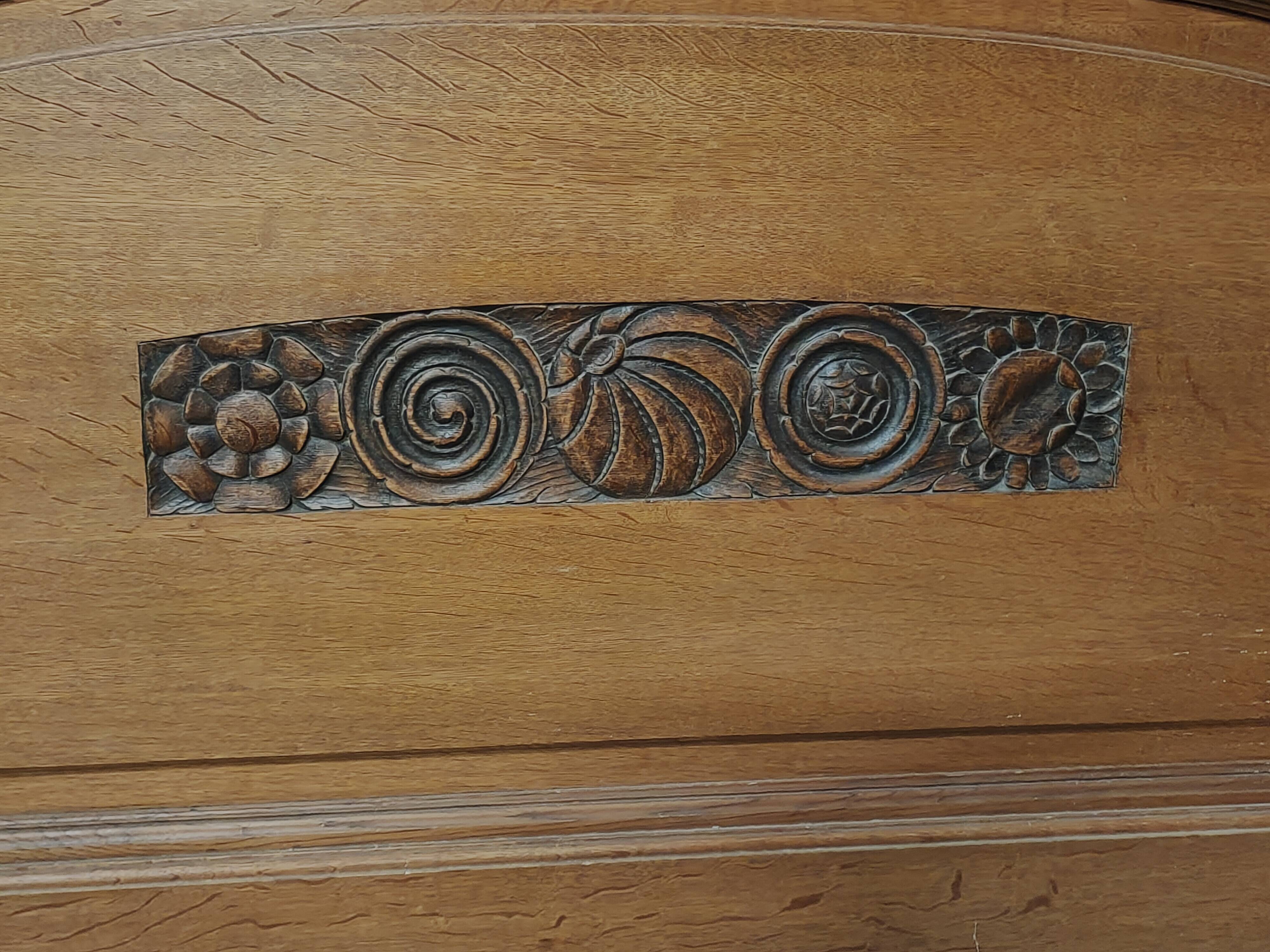 1930s headboard in solid oak