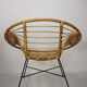 Rattan and metal chair