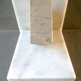 Pair of greenhouse books in white marble 60s