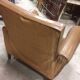 Fauteuil club skai marron