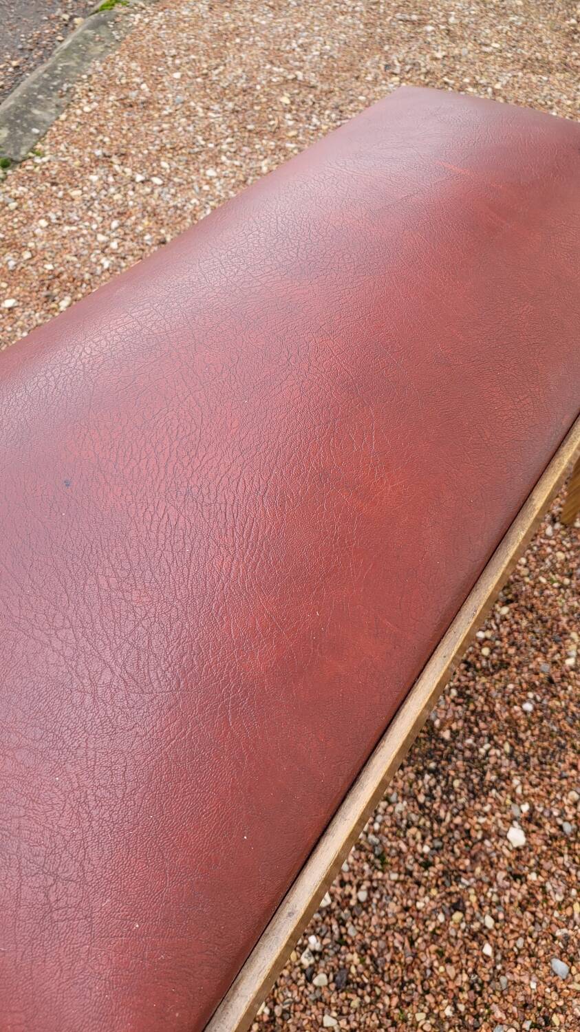 Art Deco piano stool bench in original Skai.