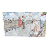 Tableau ancien 120 x 205 cm