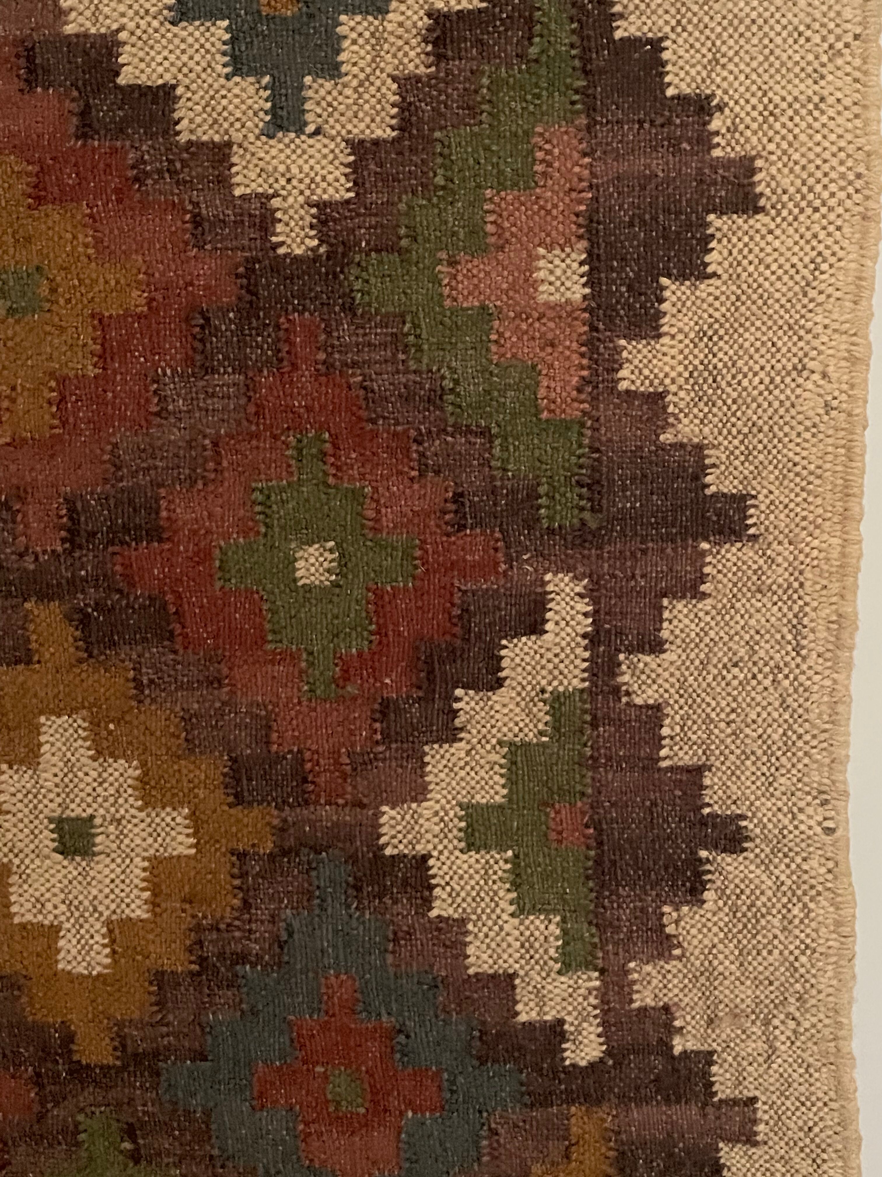 2.5 x10 ft - jute/wool kilim runner,handmade,area,home decor,bed side,indian traditional rug/carpet.