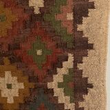 2.5 x10 ft - jute/wool kilim runner,handmade,area,home decor,bed side,indian traditional rug/carpet.