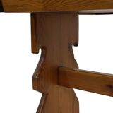 Vintage Pinewood Dining Table Desk with Drawer 60s Design