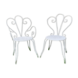 Armchair and garden chair in wrought iron