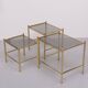 Brass nesting tables Hollywood Regency 1970s France