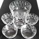 Salad bowl and 5 cut crystal cups from the 1950s.