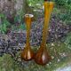 Duo de vases en cristal fumé
