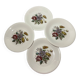 4 vintage plates Villeroy & Boch Mettlach – Bouquet – flowers – Ø 19