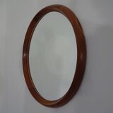 Large teak mirror by Bernhard Pedersen for Viby J. Møbelfabrik, Denmark, 1960s.