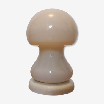 Lampe vintage champignon verre soufflé années 70