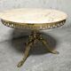 Guéridon Coffee Table in Gilded Brass and Alabaster