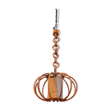 60s rattan pendant light