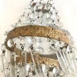 Wall lamp glass, brass, 50s