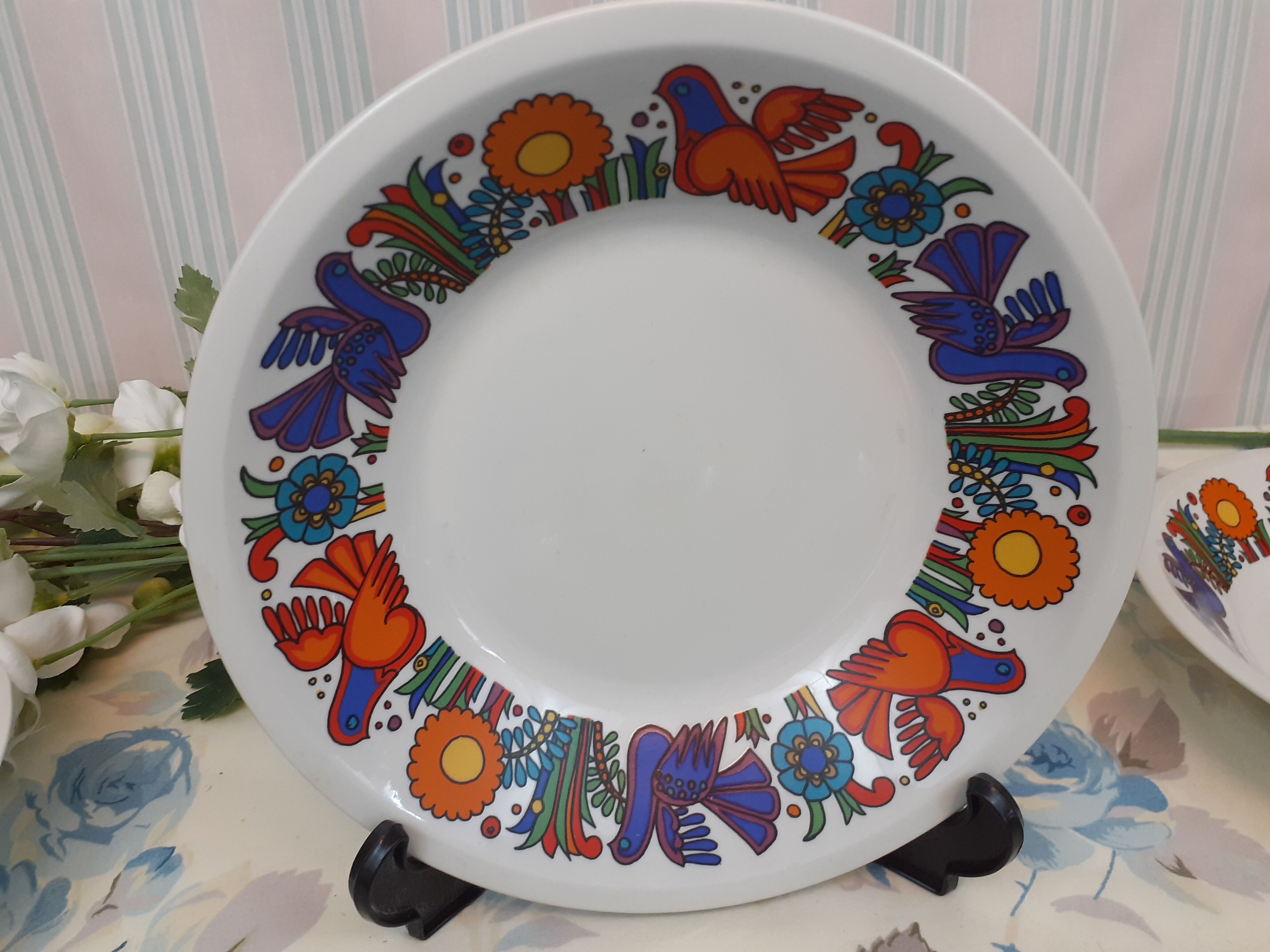 Set of 6 hollow plates acapulco villeroy and bocj