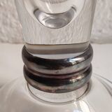 Jarrón de cristal transparente. Spain, 1980s.