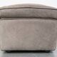 Luxurious, comfortable, gray leather vintage footstool