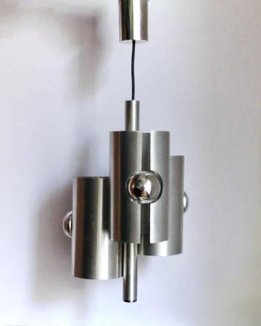 Space Age pendant lamp by Polam Bielsko-Biała (Poland, 1960s)