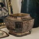 Silver metal candy sugar bowl lutetia france old