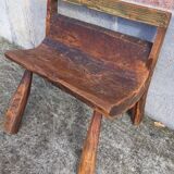 Brutalist folk art bench