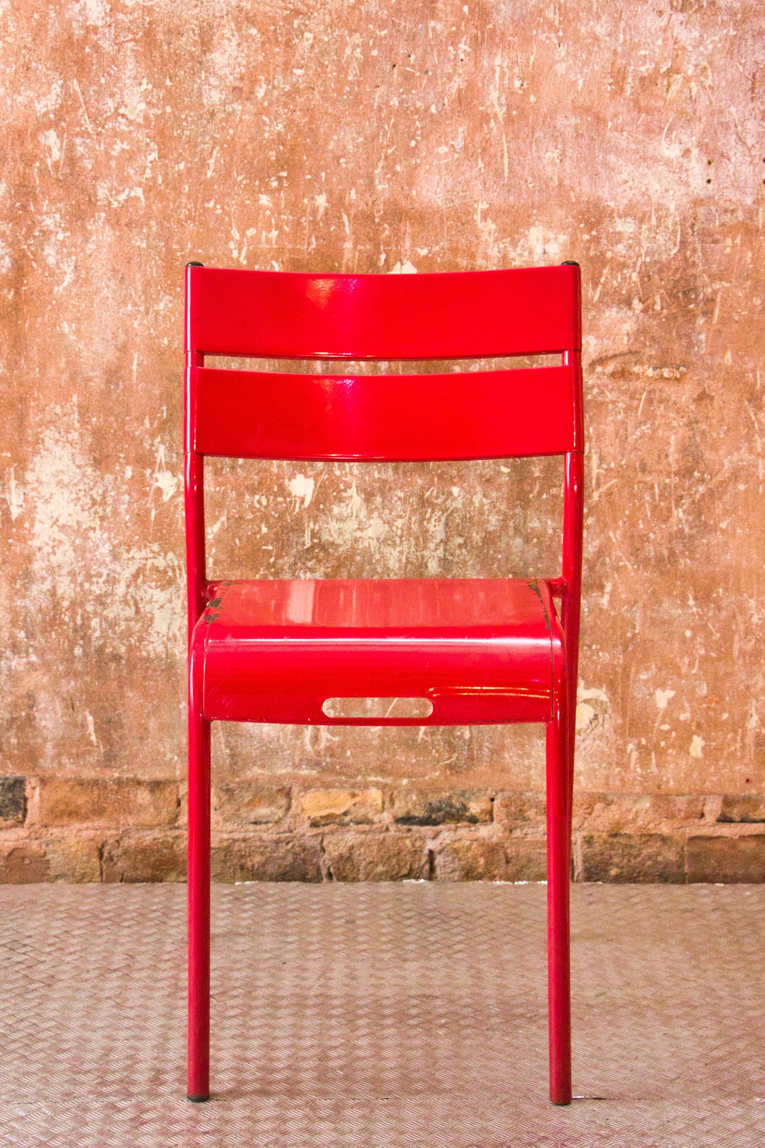 Set of 6 vintage metal chairs