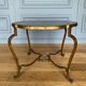 Gueridon 1940 french work ironwork doree plateau eglomise
