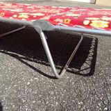 Folding sunbed lounger vintage flower camp bed