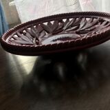 Large cup fruit basket in garnet earthenware