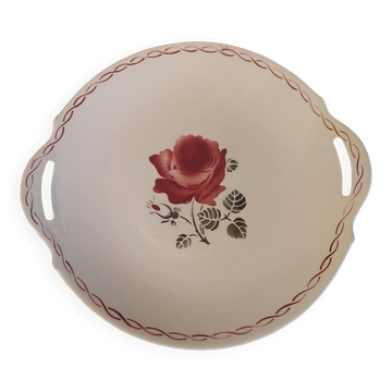 Old large half-porcelain dish Badonviller