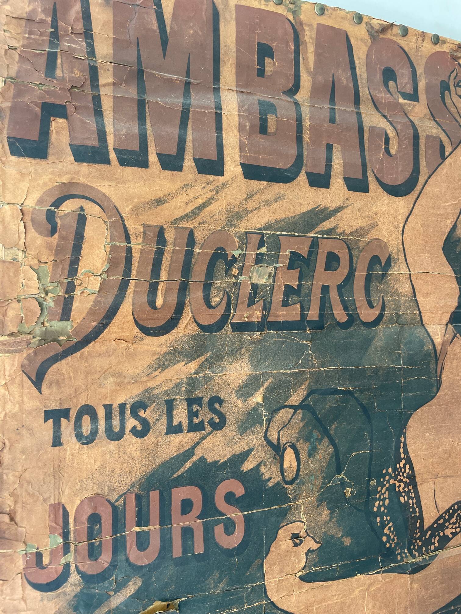 Affiche ancienne des années 1890 par Guillaume. Affiches - Camis Paris. Ambassadeurs Duclerc tous les Jours