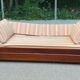 Convertible sofa bed, pull-out bed, solid wood and fabric, 200cm