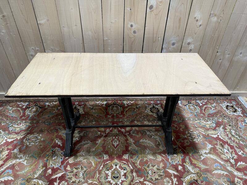 Table de bistrot art déco pied fonte