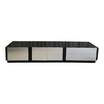Modular enfilade Roche Bobois "Camora Nova" in brushed aluminium.