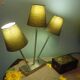 "Trio" table lamp, chromed metal, lampshades with tilting supports