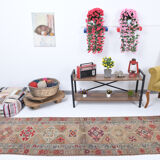 3x10 Turkish vintage runner rug, 80x292cm