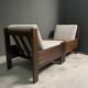 Two modernist lounge chairs from the 1960s.