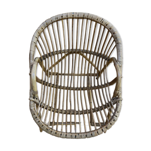 fauteuil en osier et