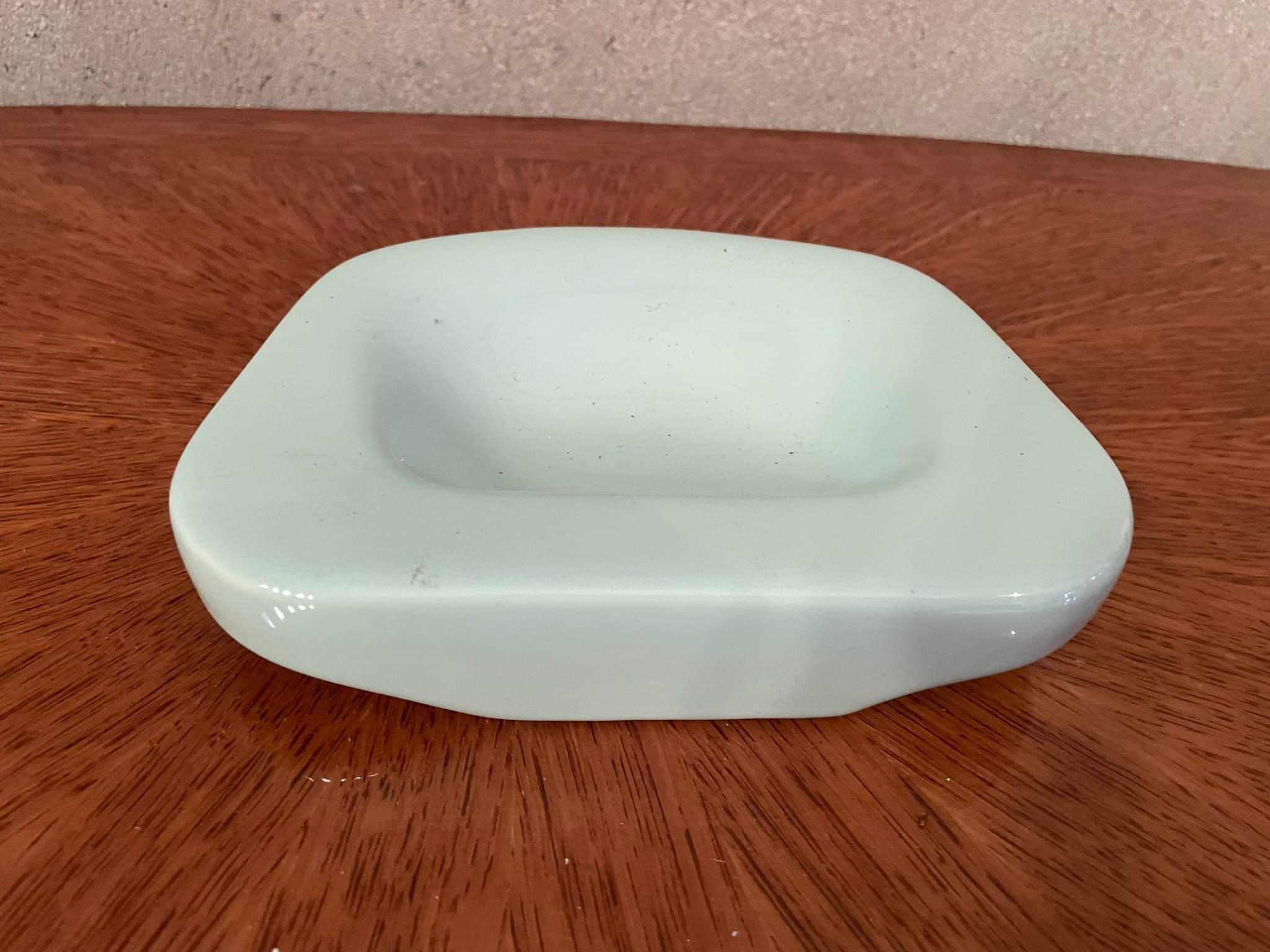 Vintage celadon water-green ceramic soap holder