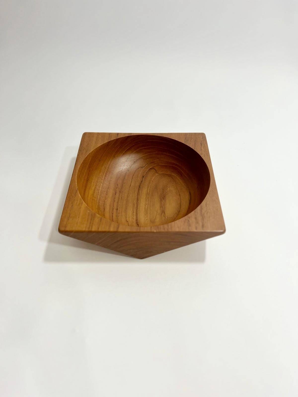Scandinavian teak bowl by Söwe Konst Sweden, 1950s-1960s