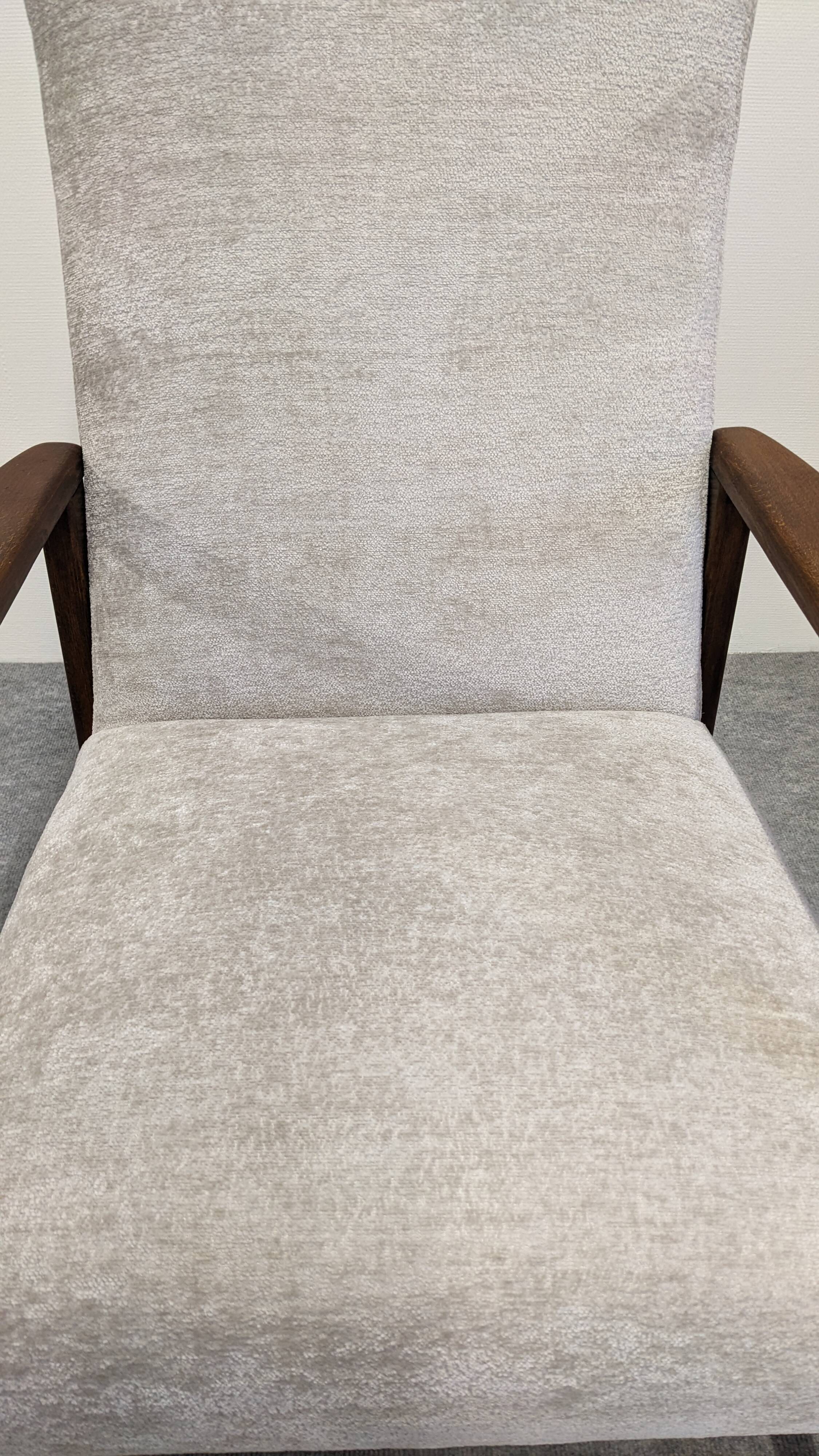 Pair of vintage stained beech armchairs from the 50s/60s