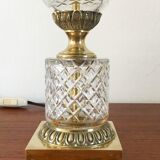 Glass and brass lamp 60s