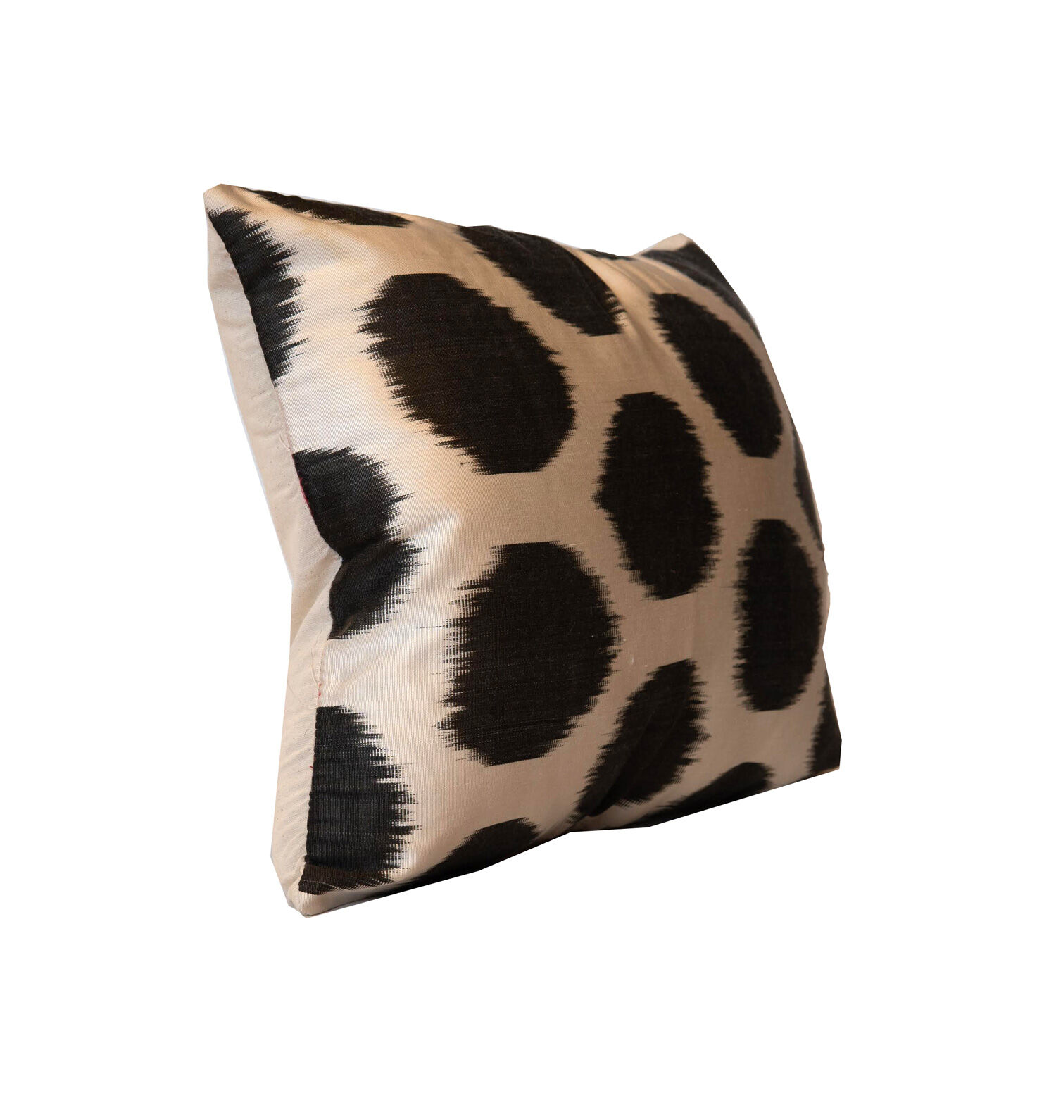 Black ivory Silk Spotted Cushion Cover