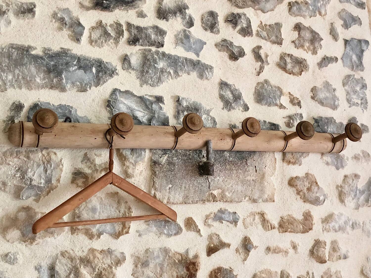 Wooden coat hooks from the 1930s