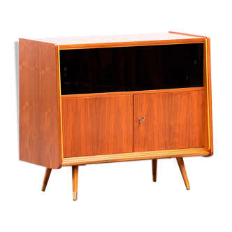 Vintage scandinavian buffet 1960 teak & glass
