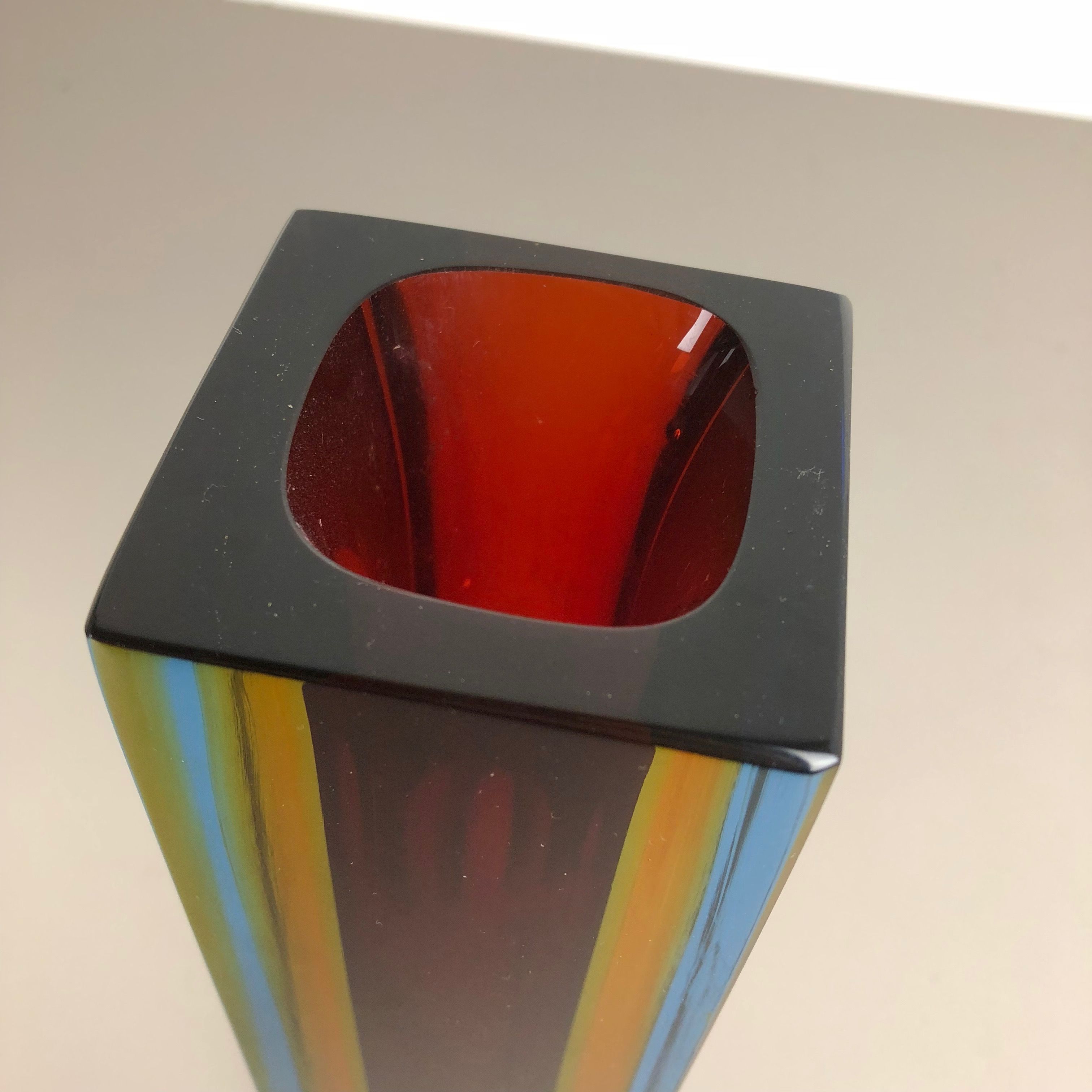 Murano glass sommerso vase designed by Flavio Poli, Italy, 1970s