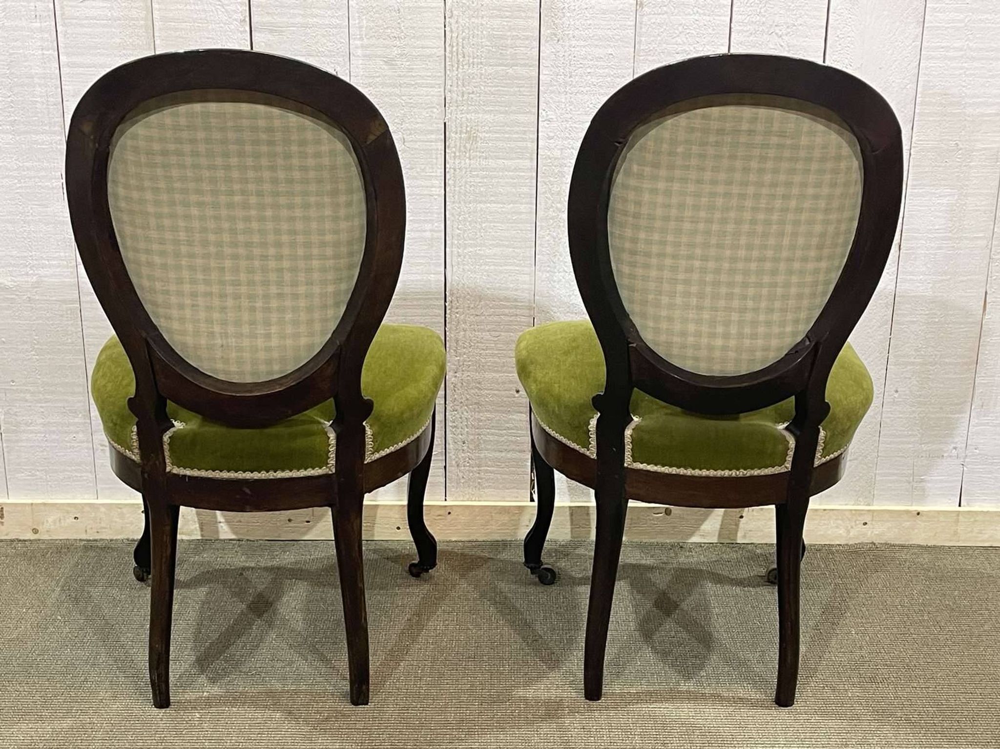 Pair of Napoleon III period chairs in rosewood - 19th century