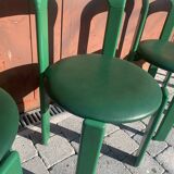 6 Bruno Rey Kush & co Green Stackable Chairs Circa 1970