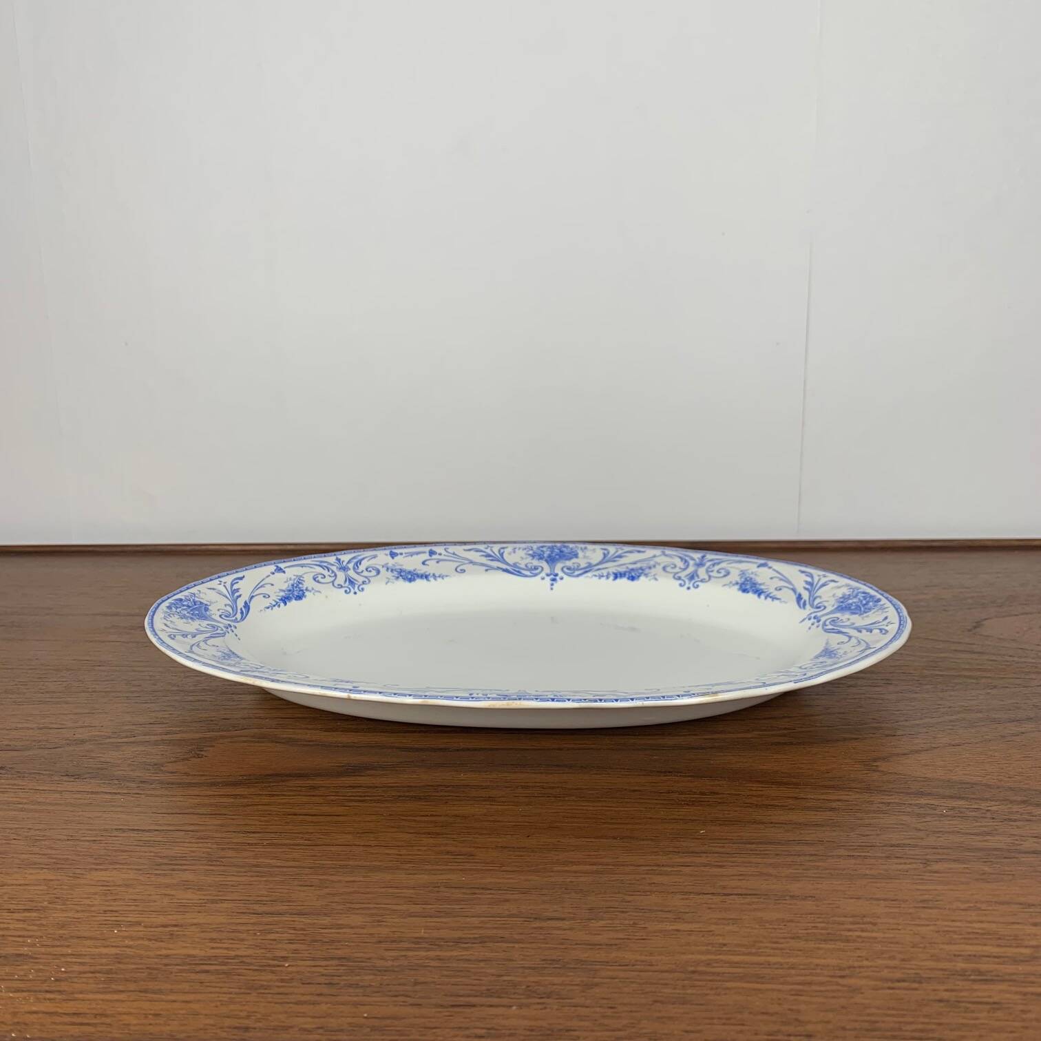 Antique Louis XVI Oval Dish, BFK, Belgium
