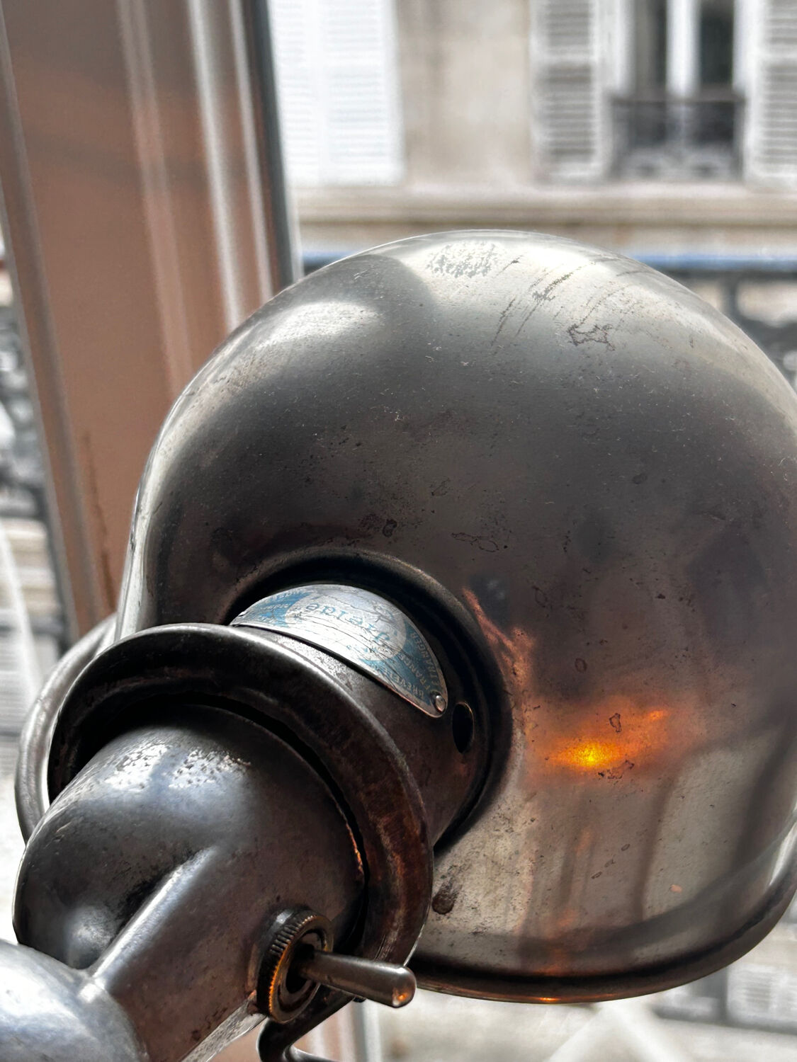 Original vintage Jieldé lamp – 1 arm – Raw steel – 1950s/60s